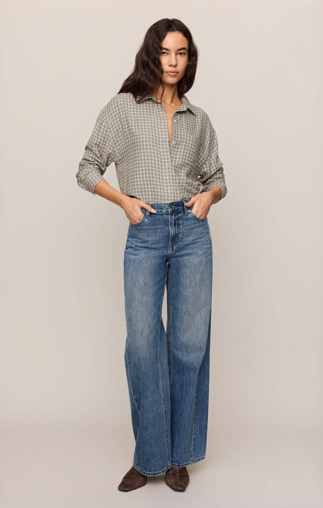 Z SUPPLY: River Plaid Button Up Shirt - Emerald Cove