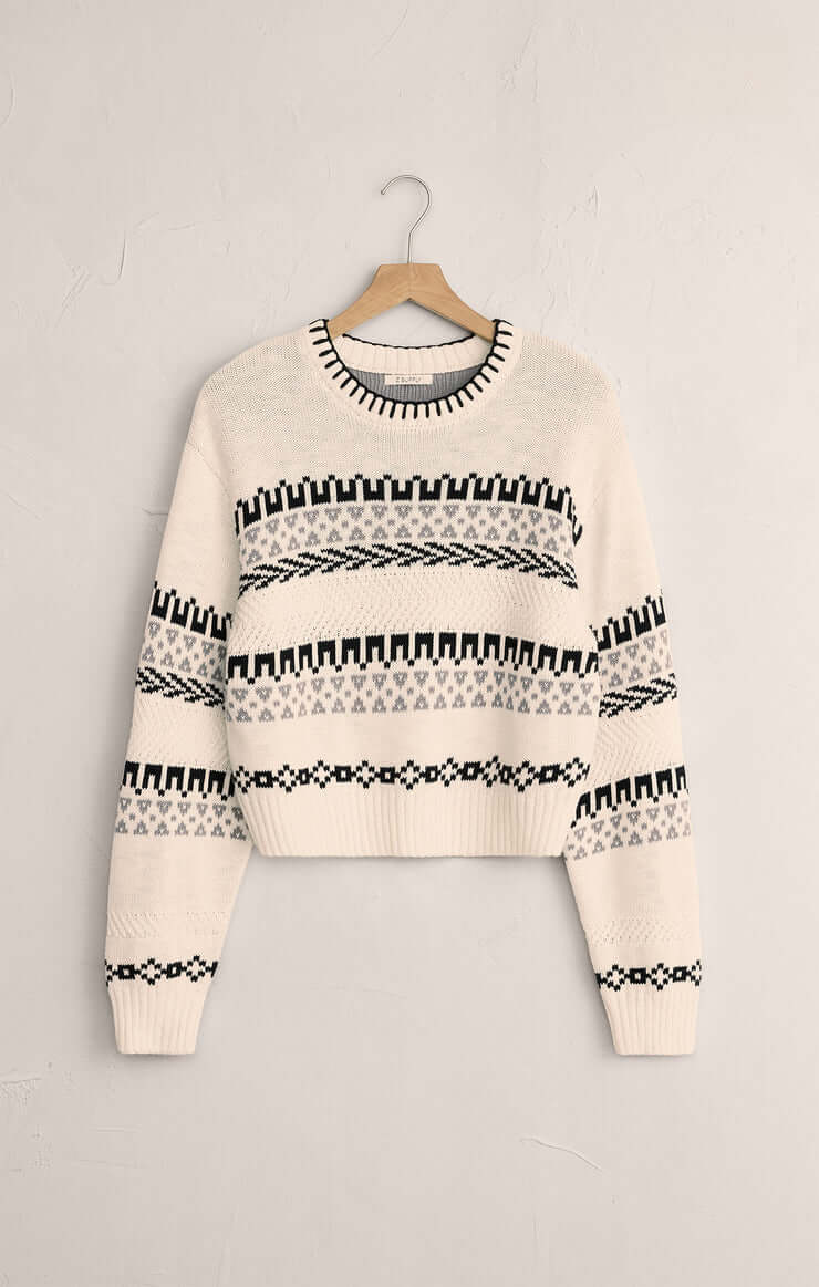 Z SUPPLY: Perci Fair Isle Sweater - Crystal