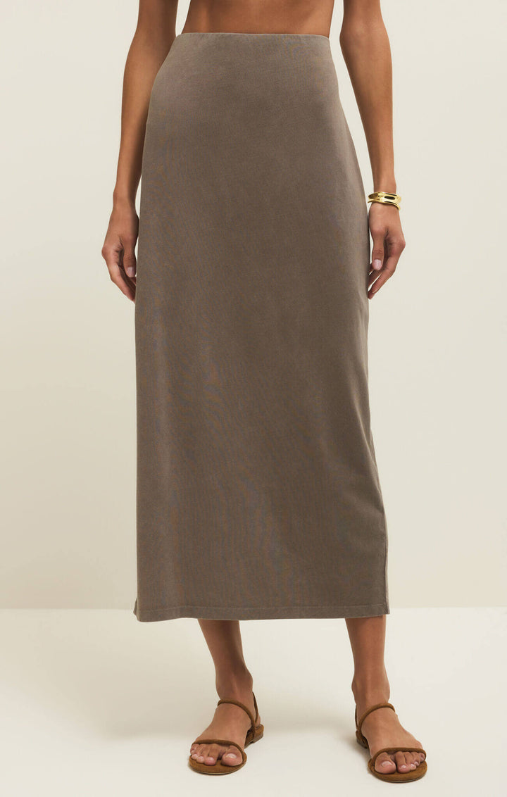 Z SUPPLY: Gail Midi Skirt - Perfectly Taupe