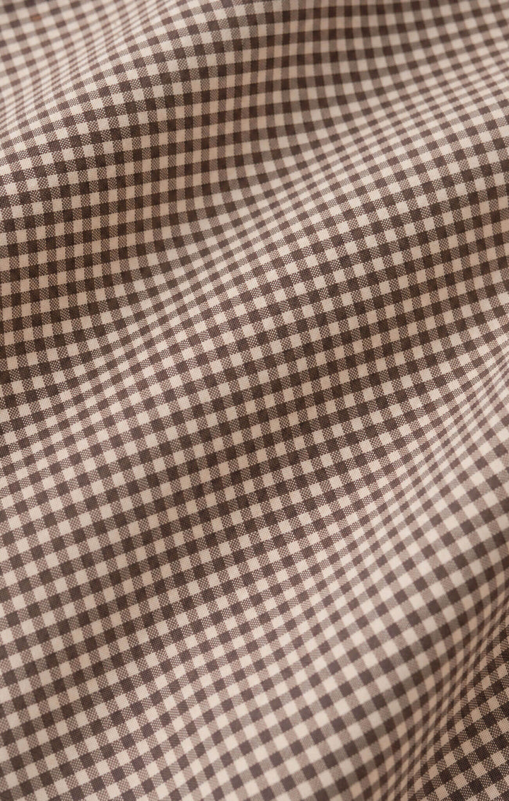 Z SUPPLY: Sanna Gingham Midi Dress - Dark Chocolate