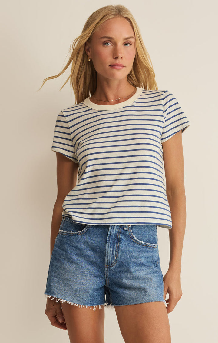 Z SUPPLY: Junie Striped Tee - True Navy