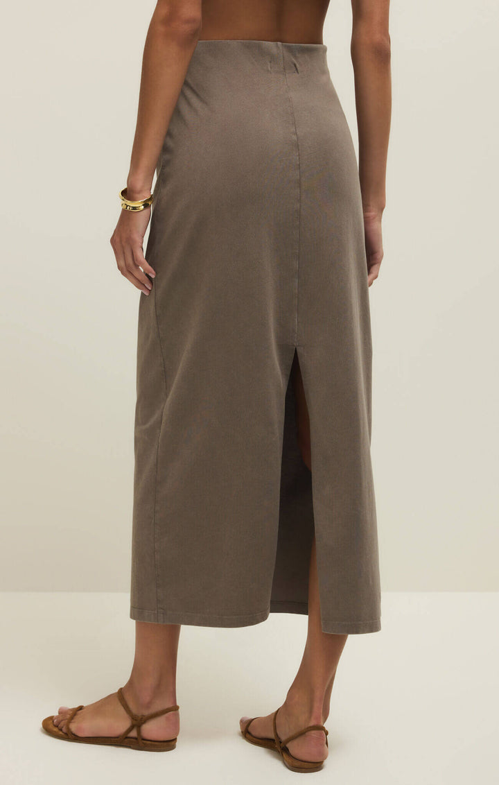 Z SUPPLY: Gail Midi Skirt - Perfectly Taupe