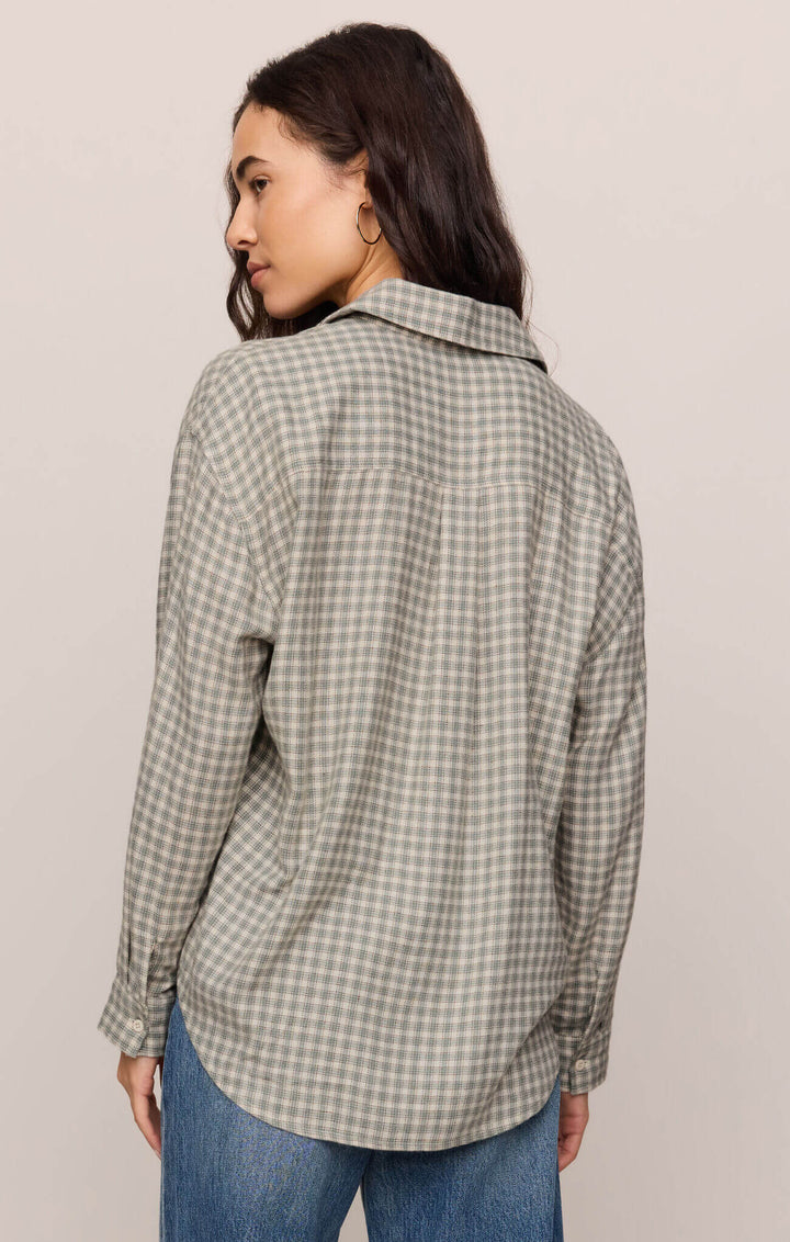 Z SUPPLY: River Plaid Button Up Shirt - Emerald Cove