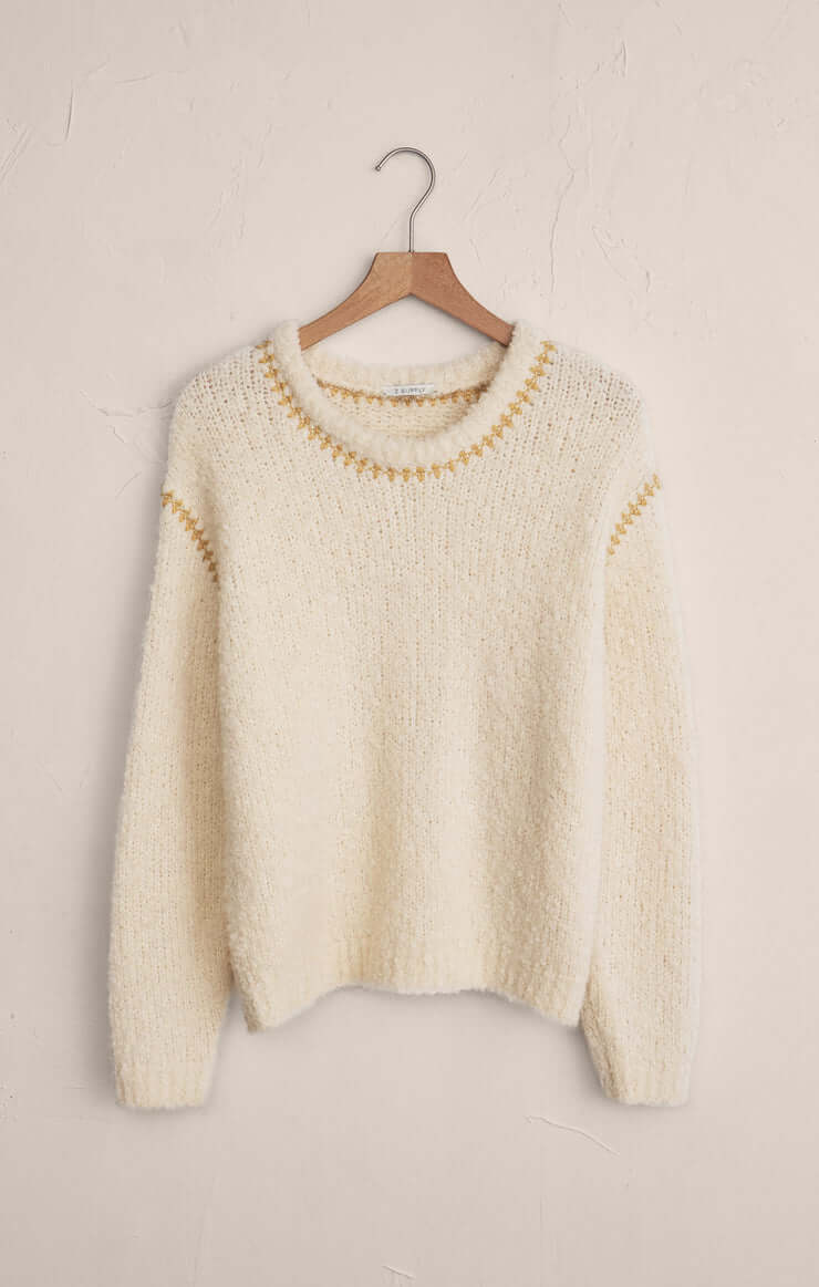 Z SUPPLY: Romnie Whipstitch Sweater - Crystal