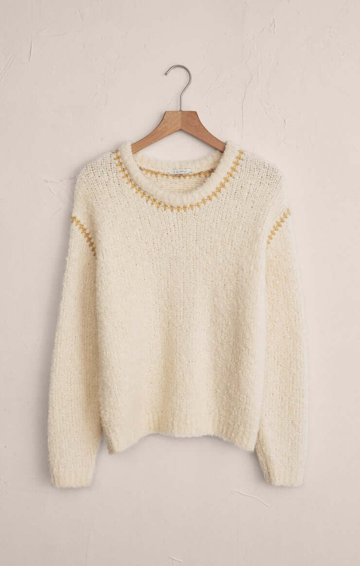 Z SUPPLY: Romnie Whipstitch Sweater - Crystal