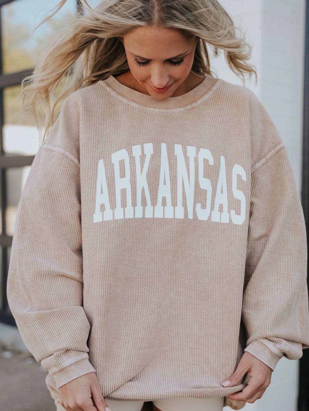 Arkansas Latte Limited Edition Corded Sweatshirt - Sweater