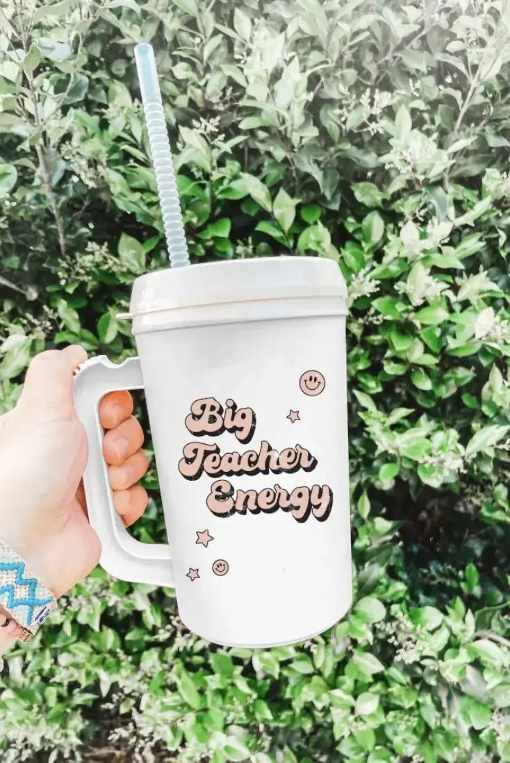 Big Teacher Energy Mega Mug - Drinkware