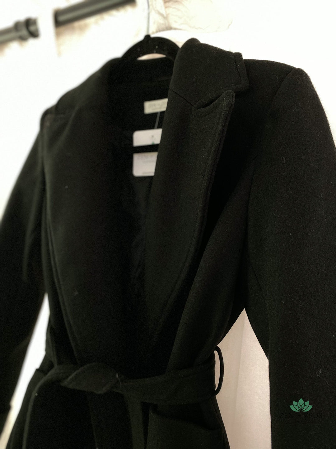 Black Belted Chic Peacoat - Coats & Jackets