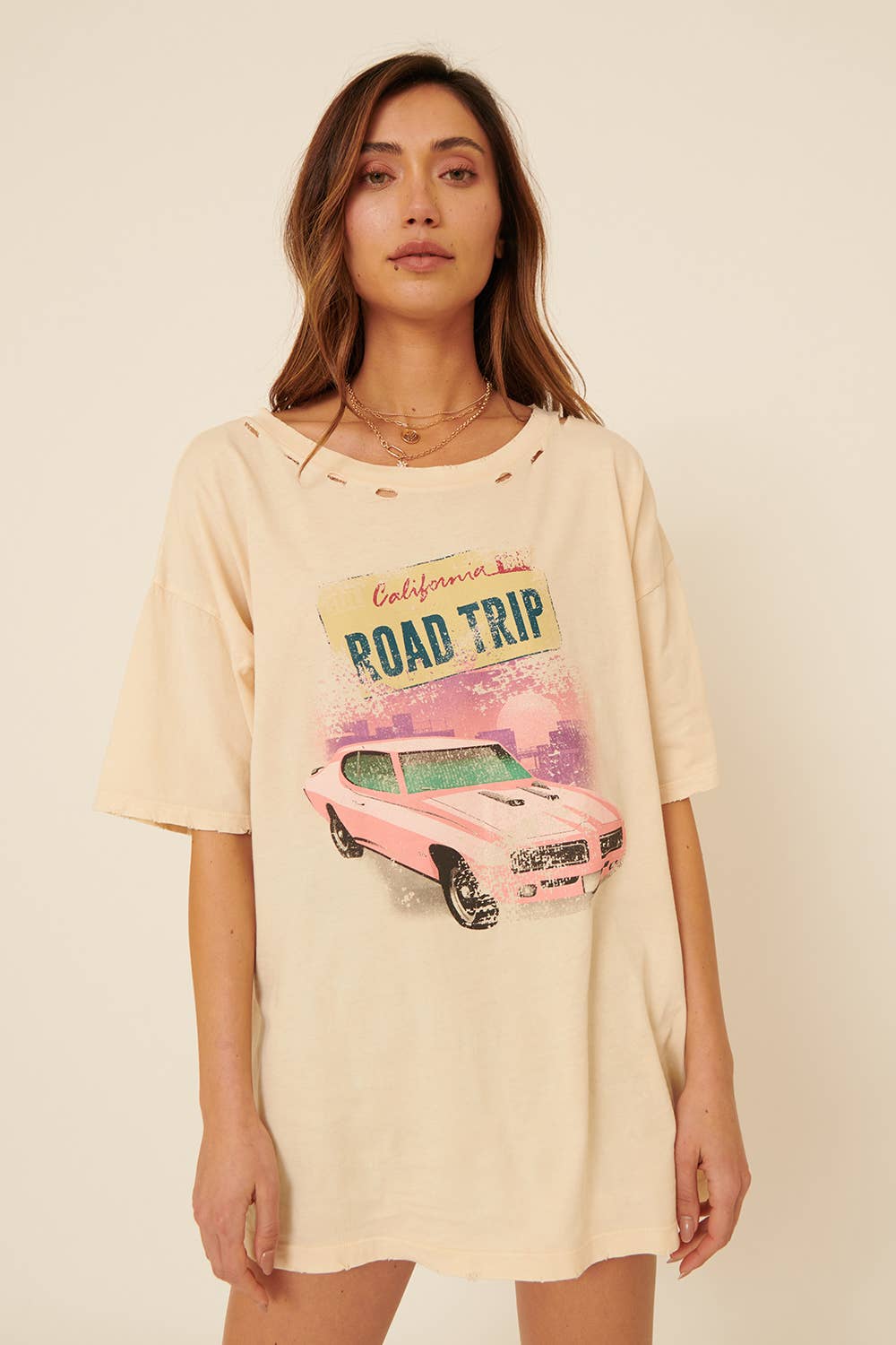 California Road Trip Mineral Wash Graphic Tee - Graphic Tee