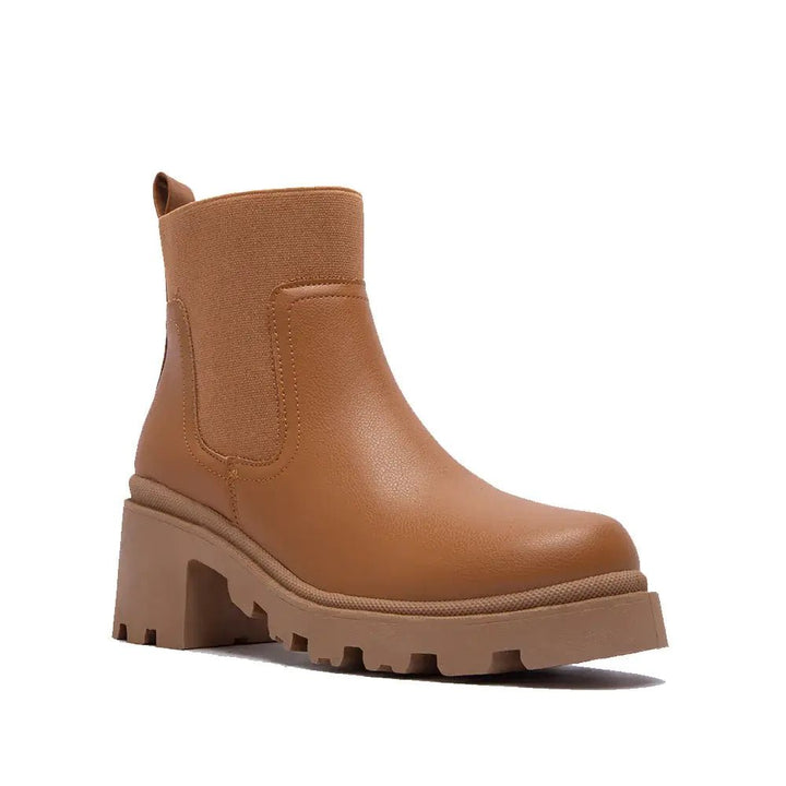 Camel Chunky Chelsea Bootie - Shoes