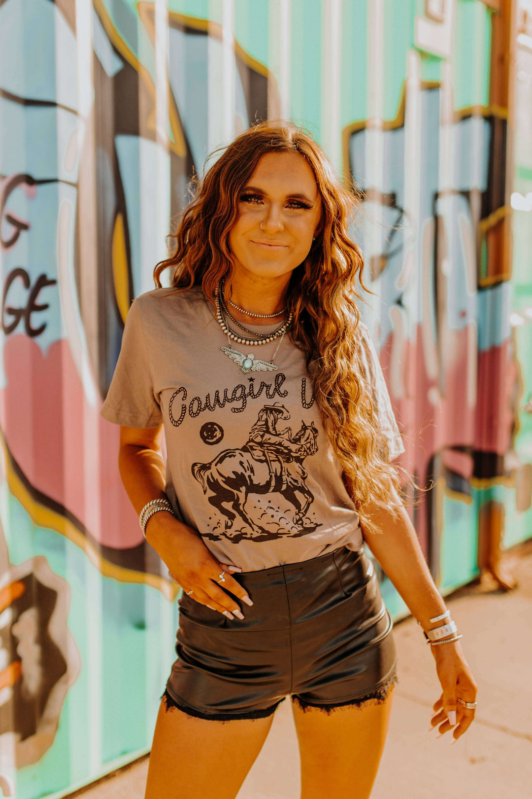 Cowgirl Up Western Horse Graphic Tee - Graphic Tee