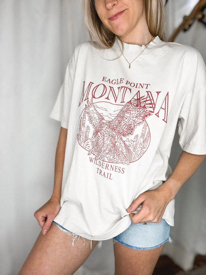 Eagle Point Montana Oversized Graphic Tee - Graphic Tee