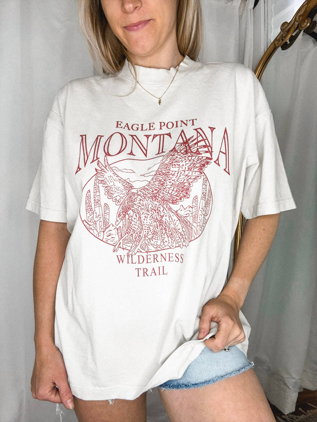Eagle Point Montana Oversized Graphic Tee - Graphic Tee