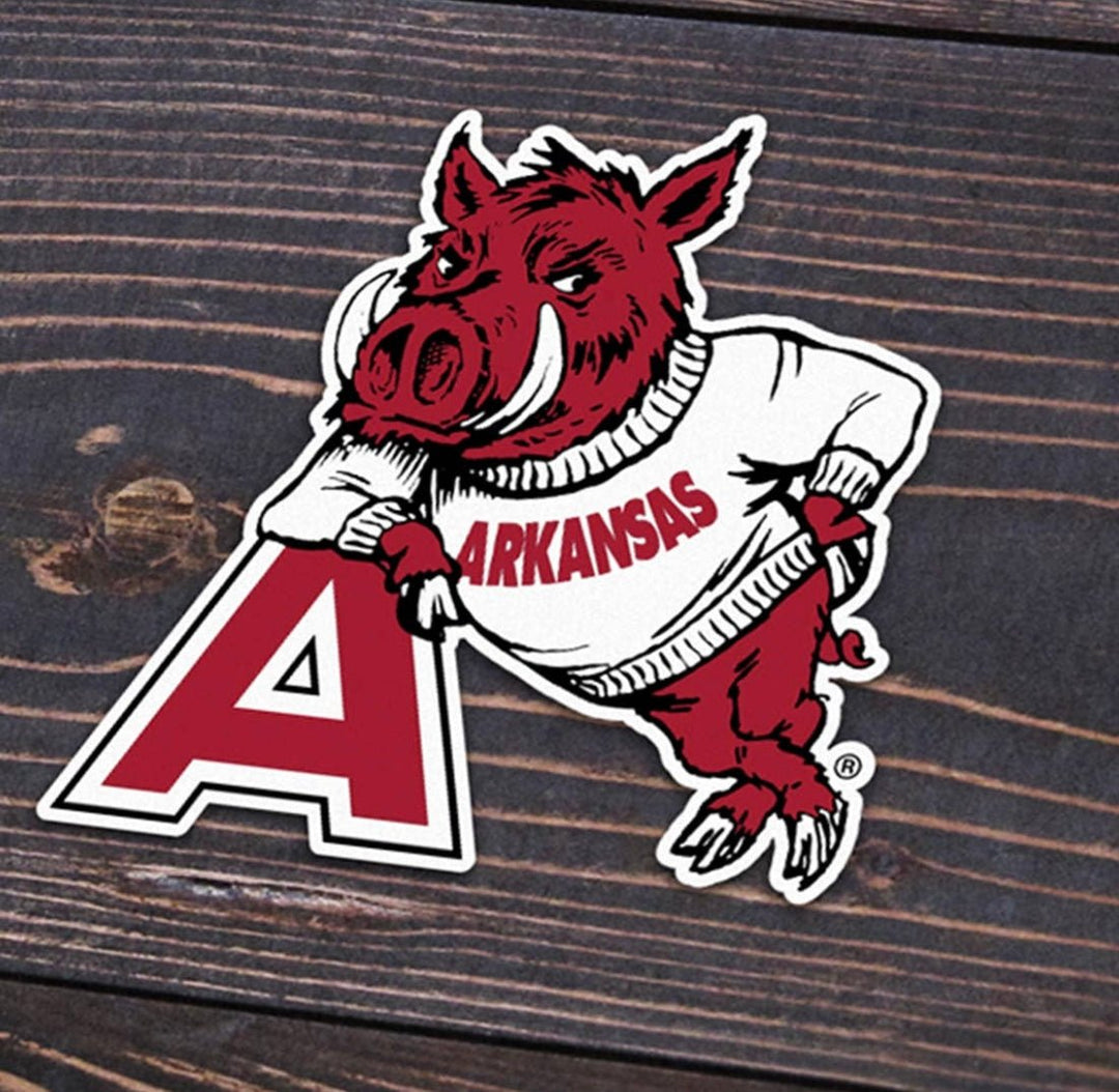 Hog Leaning on A Sticker -