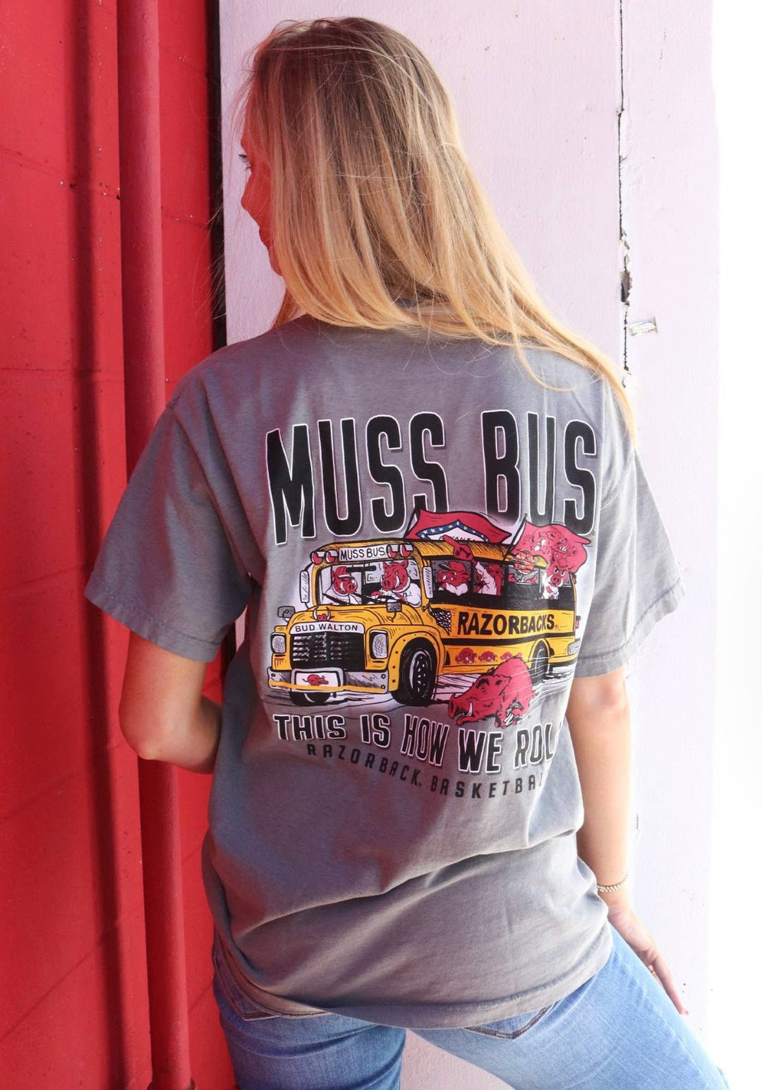 Hop on the Muss Buss Vintage Graphic Tee - Top