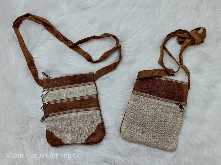 Hemp Leather Handmade Passport Bag-zen-and-zeus.myshopify.com-Purse