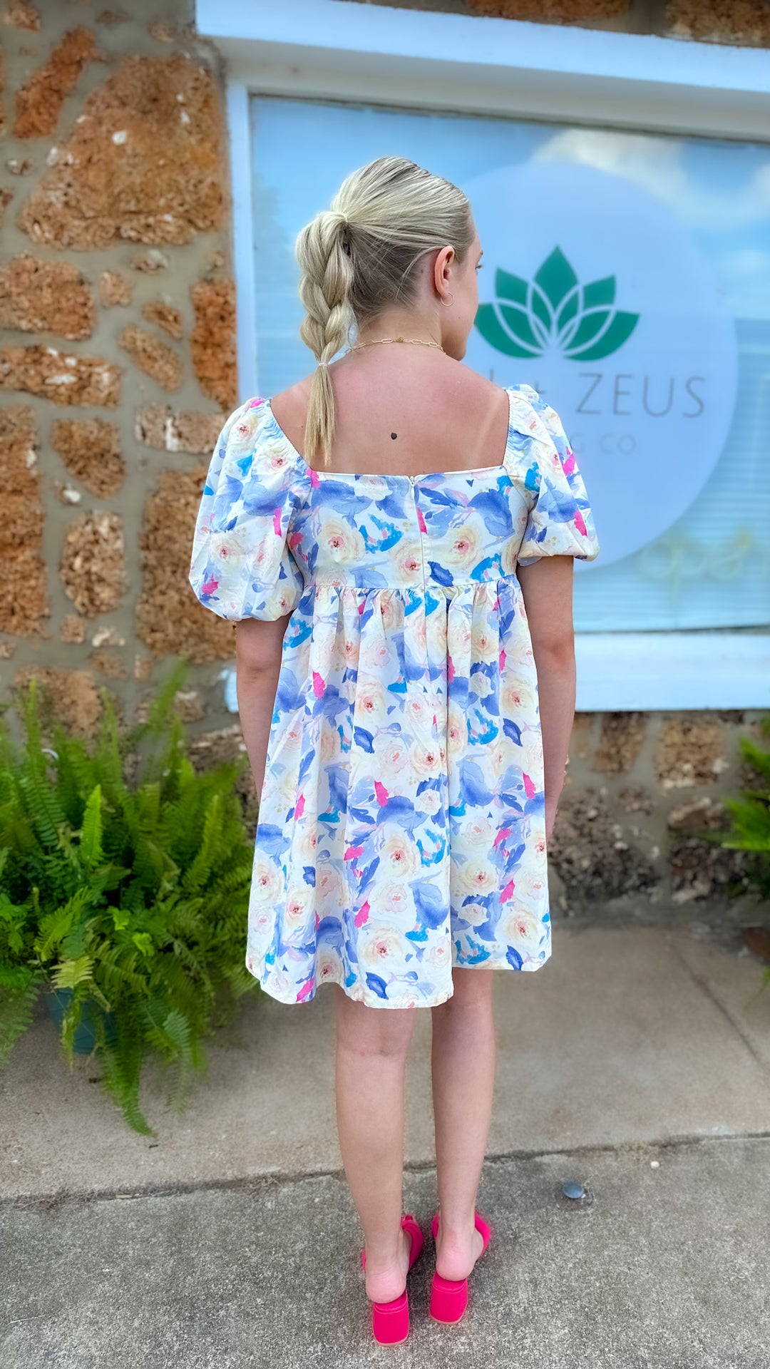 Babydoll Pastel Floral Mini Dress