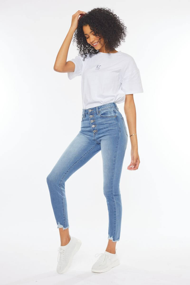 Kancan High Rise Super Skinny Jean - Denim