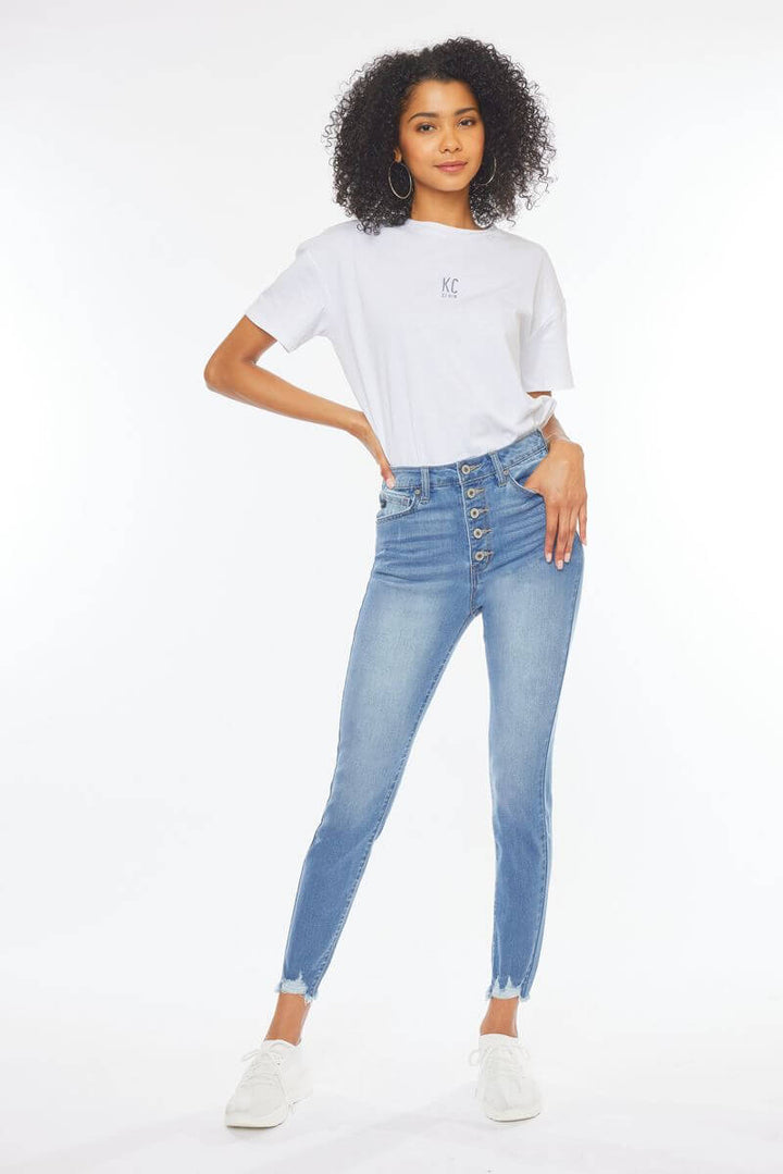 Kancan High Rise Super Skinny Jean - Denim