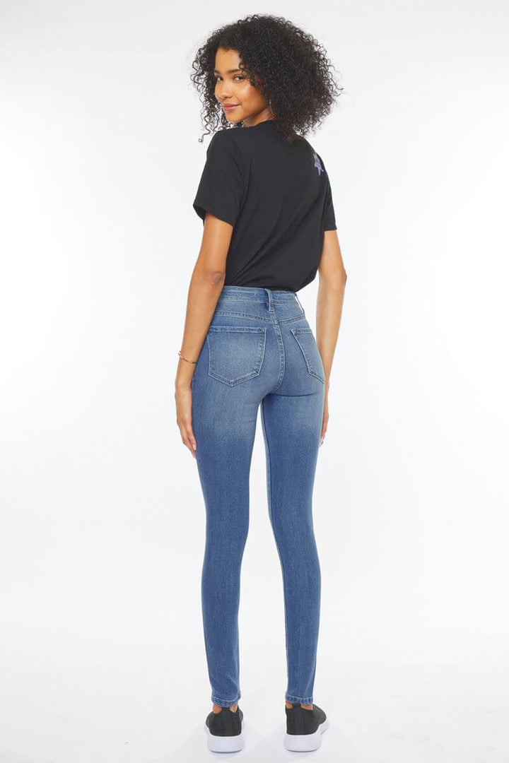 Kancan High Rise Super Skinny Non-Distress Jeans - Denim