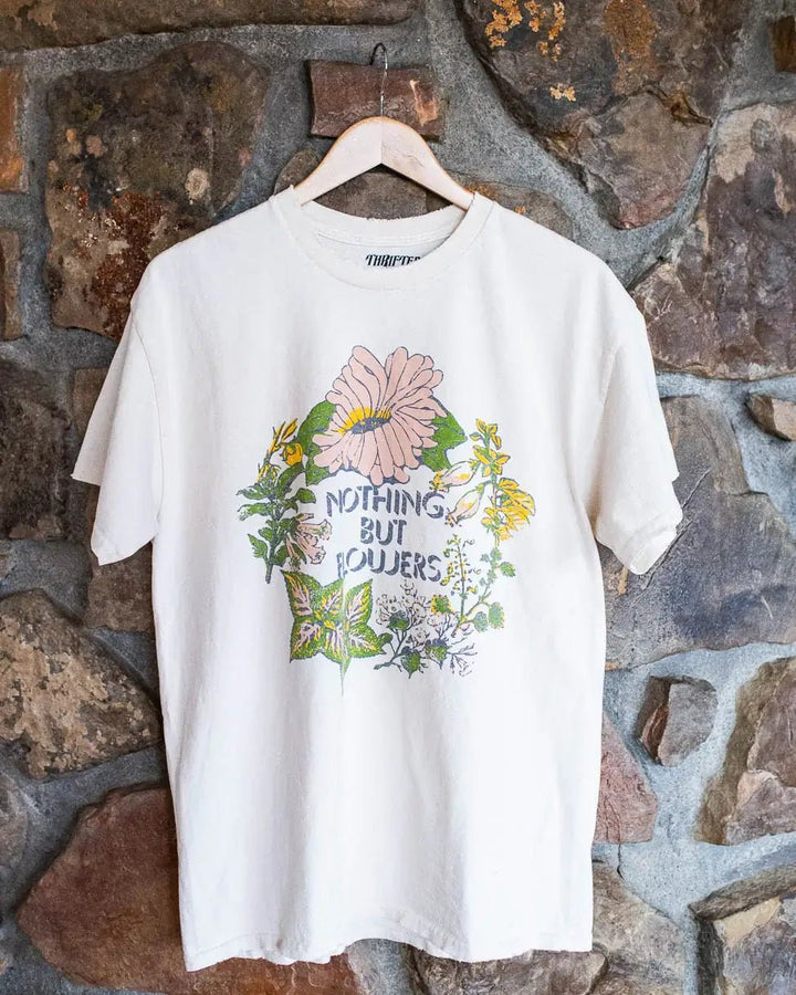 Nothing But Flowers Thrifted Tee - Graphic Tee