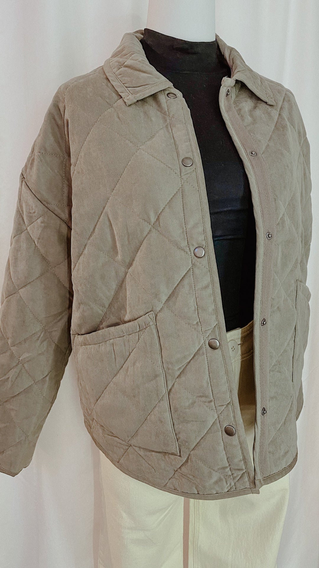 Olive Green Woven Olive Quilted Jacket - Coats & Jackets