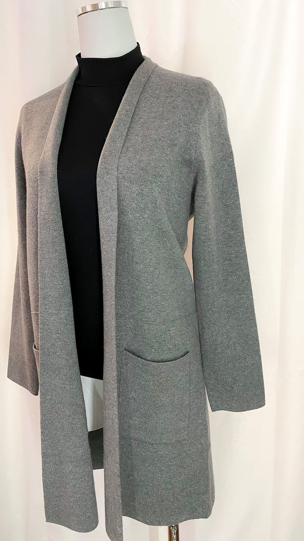 On Time Charcoal Knit Coat - Coats & Jackets