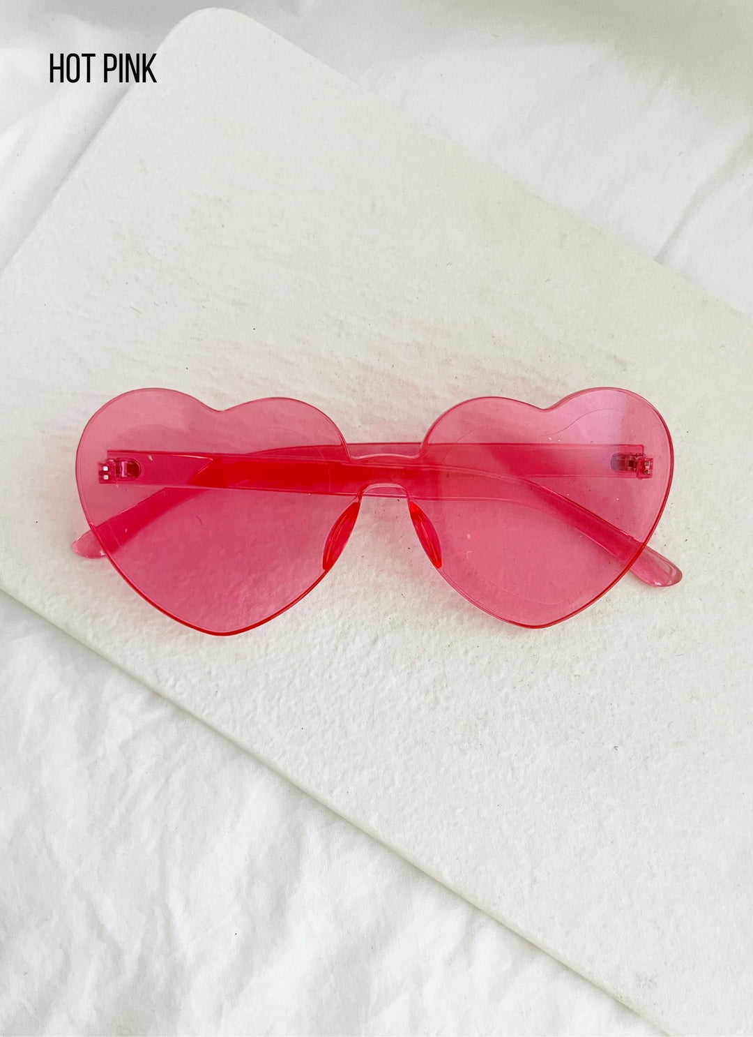 Pink Heart Acrylic Sunglasses - Sunglasses