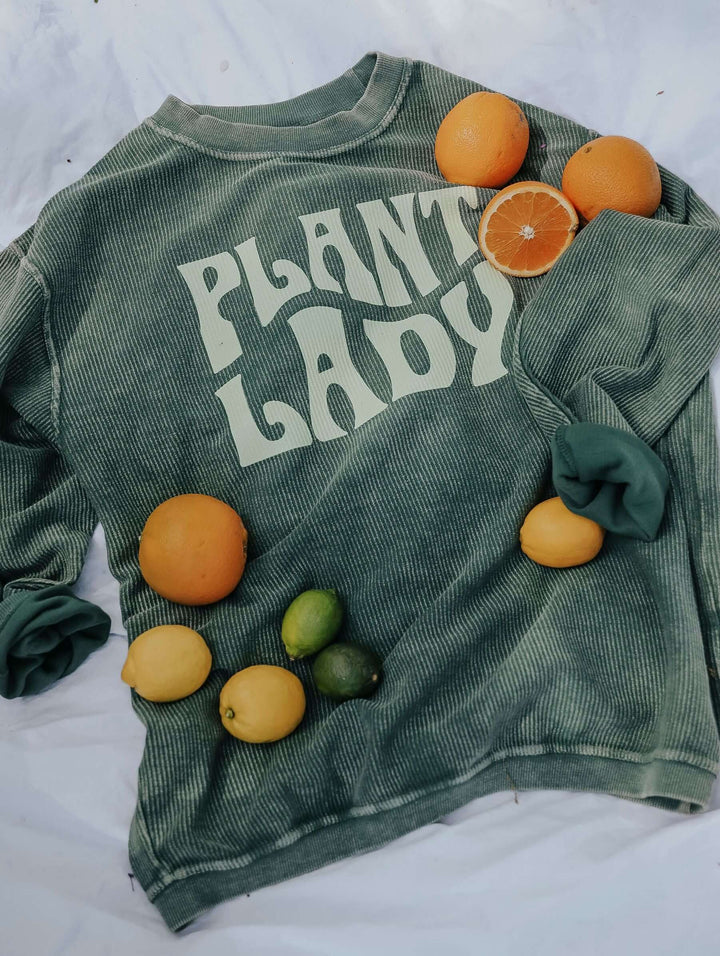 Plant Lady Corded Sweatshirt - Sweater