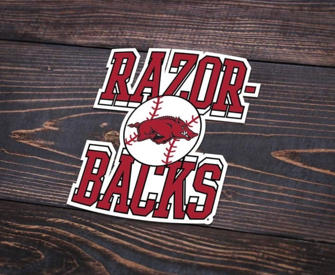 Razorbacks Baseball Sticker -
