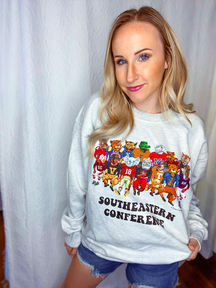 SEC Mascot Family Retro Sweatshirt - Sweater