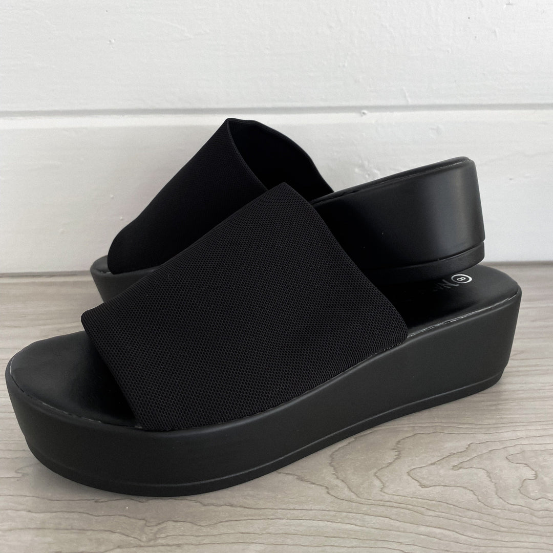 Slip-On Platform Heel Sandal - Shoes