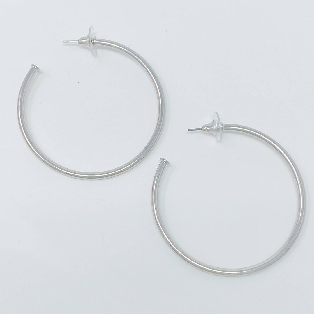 The Best Of Hoops Earrings, Brilliant Silver - Jewelry