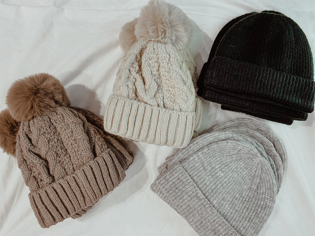 Thermal Lining Cable Knit Beanie - Hat