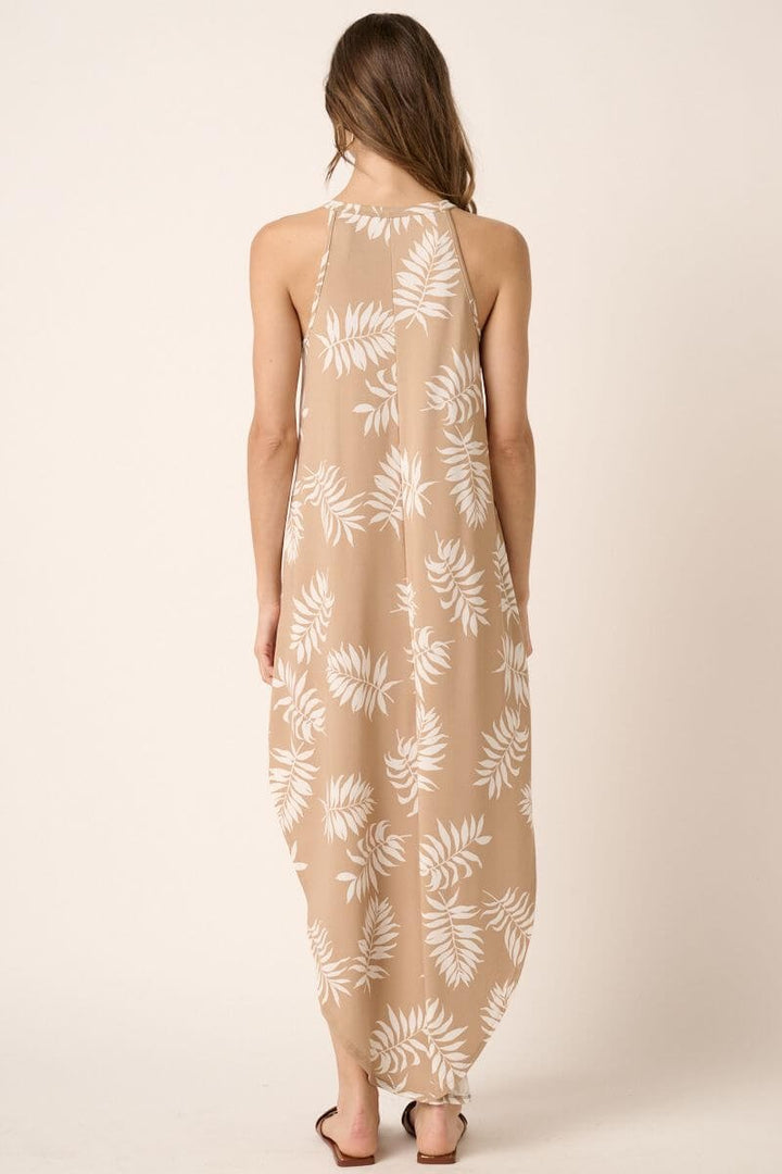 Tropical Halter Maxi Dress - Dress