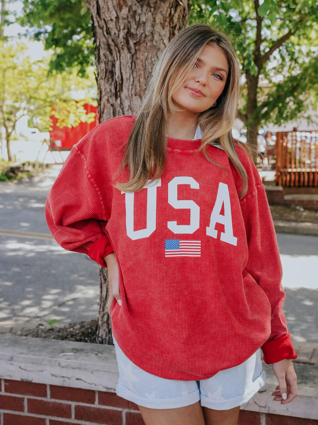USA Corded Sweatshirt - Sweatshirt