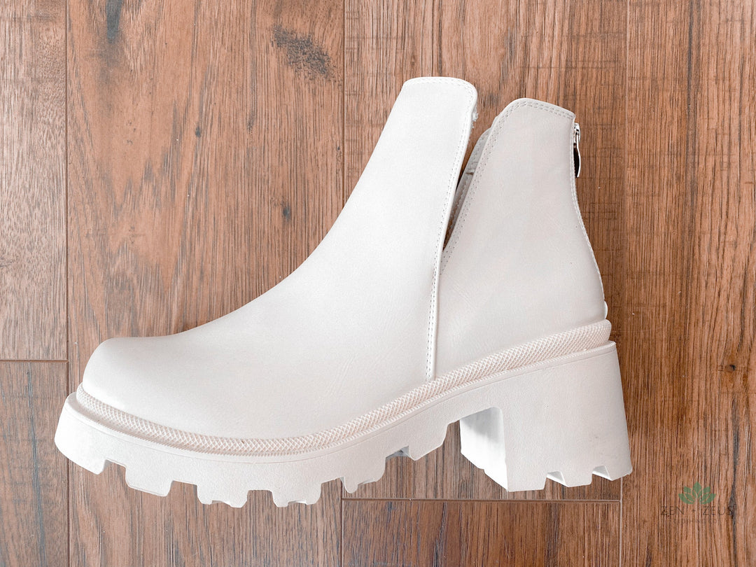 V-Cut Chunky Bootie - Shoes