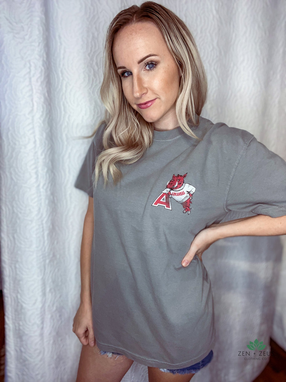 Vintage Hog Leaning on ‘A’ Gameday Tee - Graphic Tee