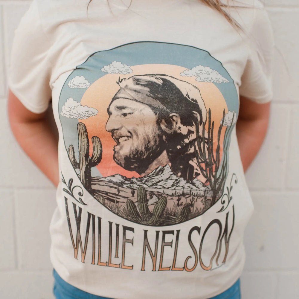 Willie Nelson Cactus Graphic Tee - Graphic Tee