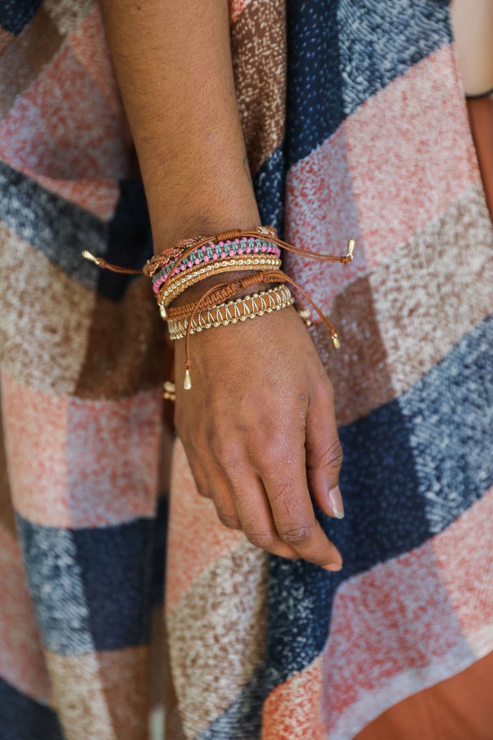 Woven Stackable Beaded Bracelet - Accessory